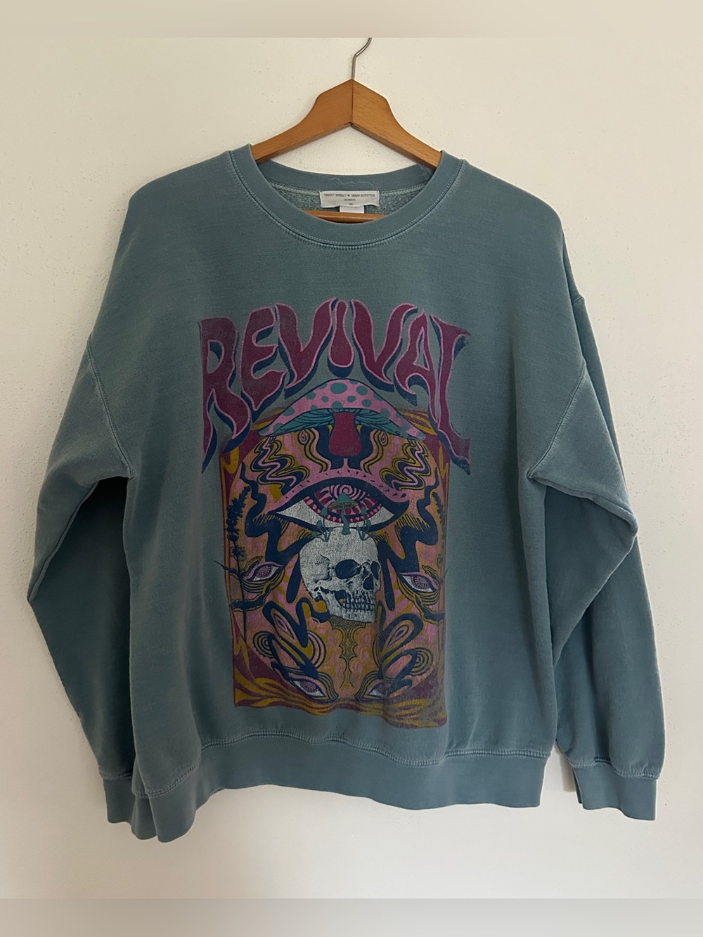 Project Social T x Urban Outfitters Revival Skull Mushroom Sweatshirt S/M